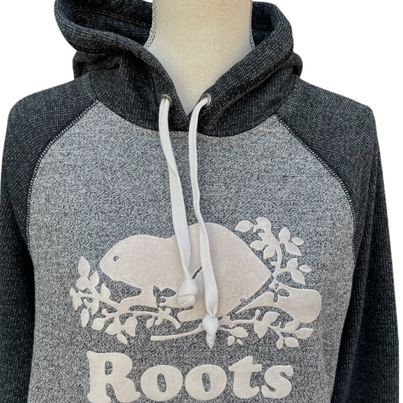 Roots Salt & Pepper Two Tone Grey Classic Hoodie (L) - Picture 4 of 16